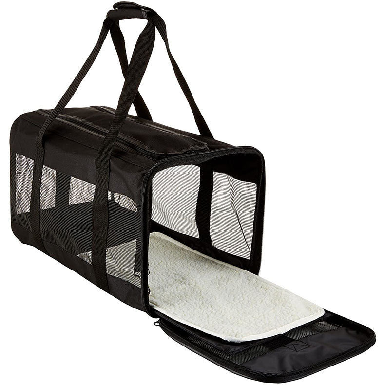 Small dog carrier tote interior