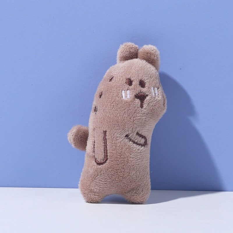 Cartoon plush squeaky dog chew toy for puppies
