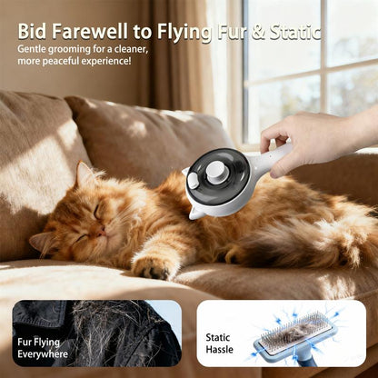 Pet Spray Hair Removal Comb, Pet Hair Cleaning Brush with Shedding Button, Cat and Dog Beauty Comb, Pet Grooming Supplies, Pet Massage Comb, Shedding Hair Remover, Cat and Dog Hairbrush, Pet Hair Care Tools, Pet Beauty and Grooming Comb Steam Brush for S