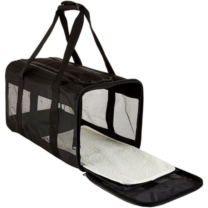 Small dog carrier tote interior