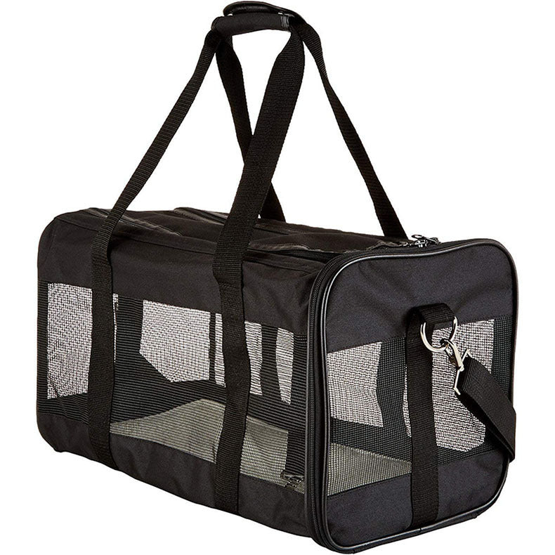 Portable pet carrier folded flat
