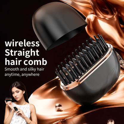 Mini Hair Straightening Comb (Wireless Charging)