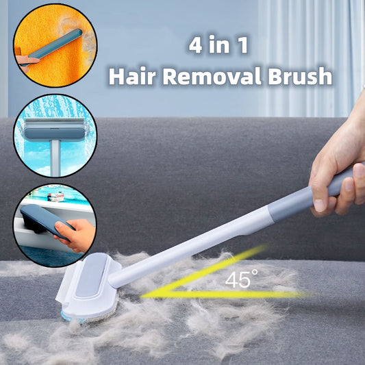 4-in-1 pet hair remover and lint brush for clothes and screens