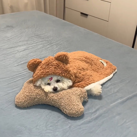 Warm pet blanket and winter clothing for small and medium dogs