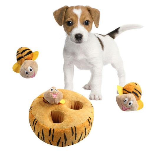 Soft plush squeaky dog toy for fetch and cuddles
