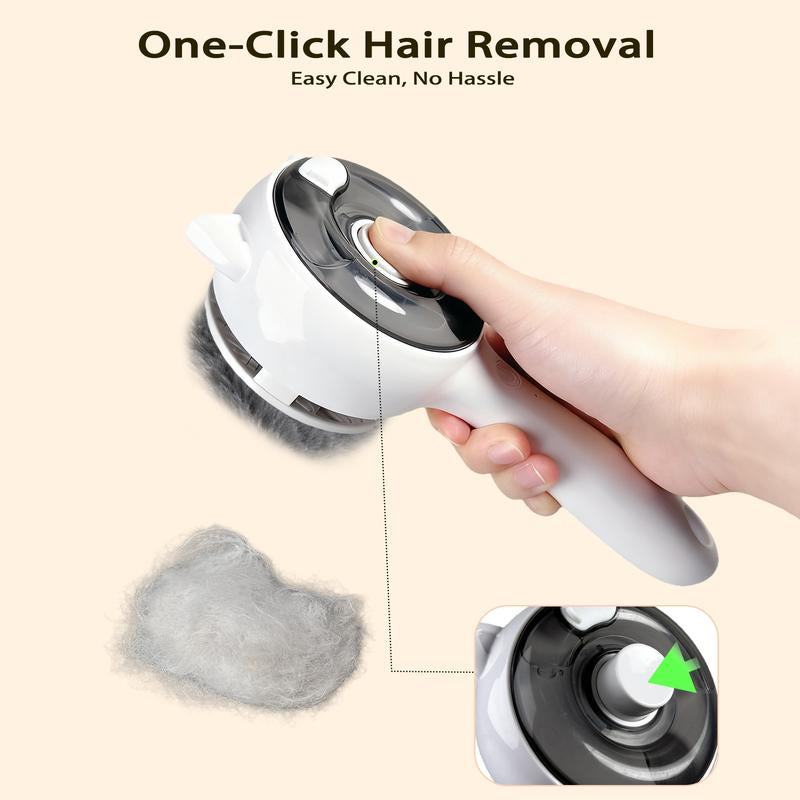 Pet Spray Hair Removal Comb, Pet Hair Cleaning Brush with Shedding Button, Cat and Dog Beauty Comb, Pet Grooming Supplies, Pet Massage Comb, Shedding Hair Remover, Cat and Dog Hairbrush, Pet Hair Care Tools, Pet Beauty and Grooming Comb Steam Brush for S