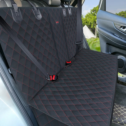 Dog Car Seat Covers for Back Seat Waterproof Bench Seat Cover Protector Nonslip Durable Soft Pet Back Seat Covers for Car, Truck, & SUV (Black)