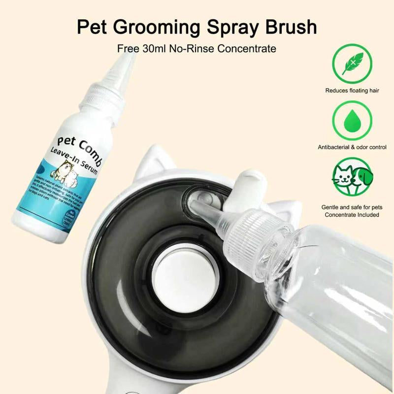 Pet Spray Hair Removal Comb, Pet Hair Cleaning Brush with Shedding Button, Cat and Dog Beauty Comb, Pet Grooming Supplies, Pet Massage Comb, Shedding Hair Remover, Cat and Dog Hairbrush, Pet Hair Care Tools, Pet Beauty and Grooming Comb Steam Brush for S