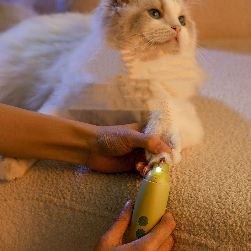 Electric pet nail grinder quiet USB trimmer for dogs and cats