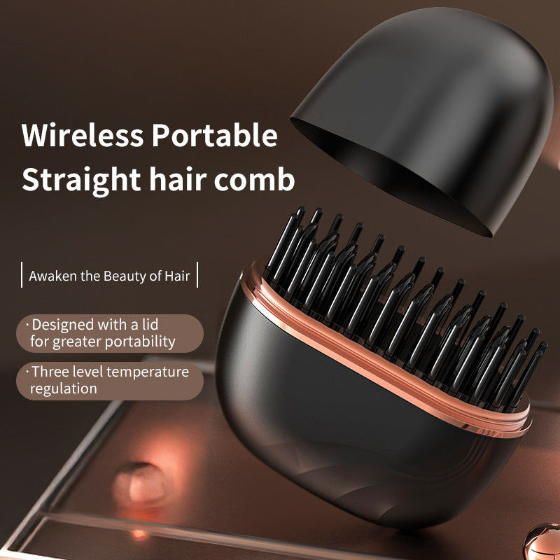 Mini Hair Straightening Comb (Wireless Charging)