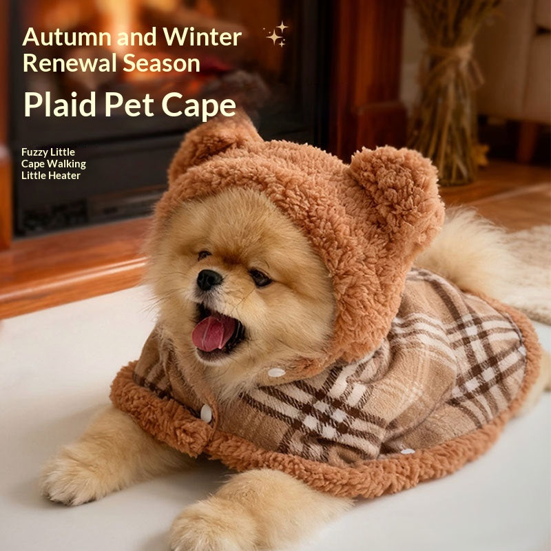 Plush Cape Retro Maillard-stylewear It As A Wrap Or Drape It Over You