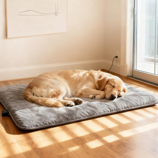 Mora Pets Dog Heating Pad Heated Cat Bed 9 Adjustable Temperature Pet Warming Mat with Timer Auto Power off Heated Pet Bed Inch for Samll and Medium Dogs Indoor