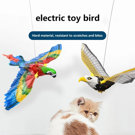 Hanging flying bird interactive cat teaser toy