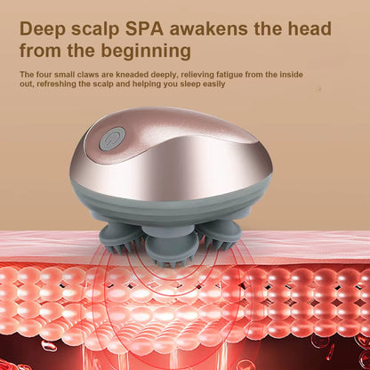 Electric Scalp Vibration Kneading Head Massager Device Muscles Massage Stimulate Blood Circulation and Banish Weariness Relax