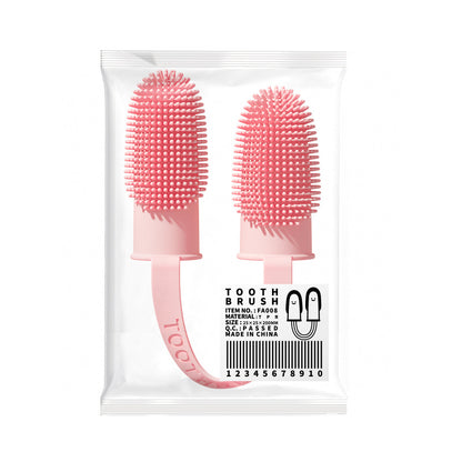 Reusable pet finger toothbrush detail