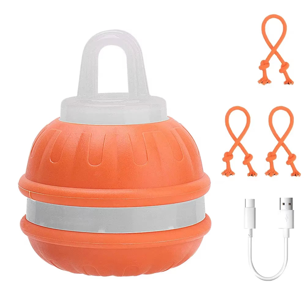 Cat Dog Interactive Ball Toy Automatic Rolling Ball Faux Tail Rechargeable Smart Pet Electric Toy Dog Cat Training Imitate Mouse