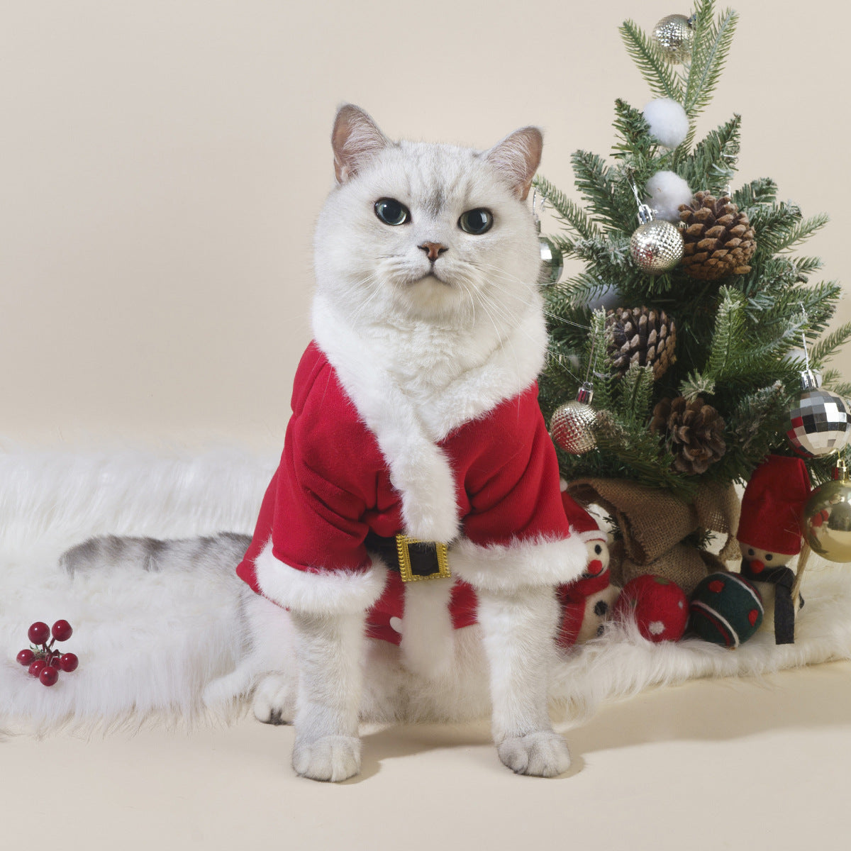 Christmas pet sweater for dogs and cats in red