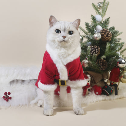 Christmas pet sweater for dogs and cats in red