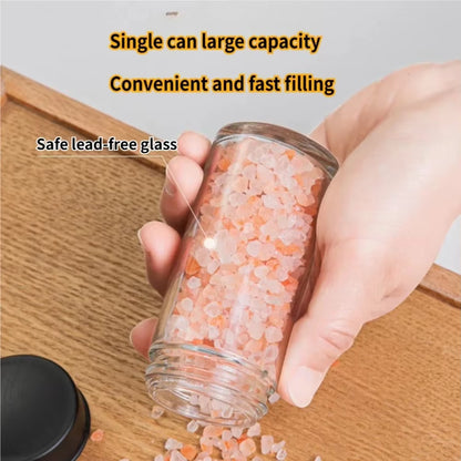 Household Rotating Storage Rack Rotating Glass Spice Rack Set Kitchen Storage Rack Spice Storage Rack Seasoning Storage Rack