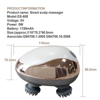 Electric Scalp Vibration Kneading Head Massager Device Muscles Massage Stimulate Blood Circulation and Banish Weariness Relax