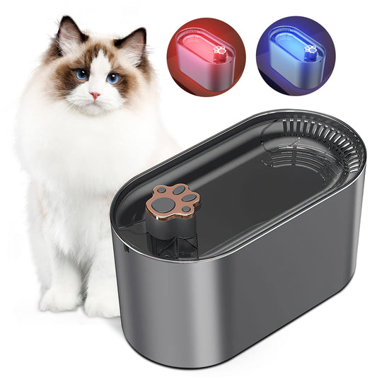 3L ultra-quiet LED pet water fountain with filter
