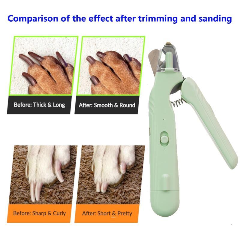 2 In 1 Pet Nail Clippers With Led Light