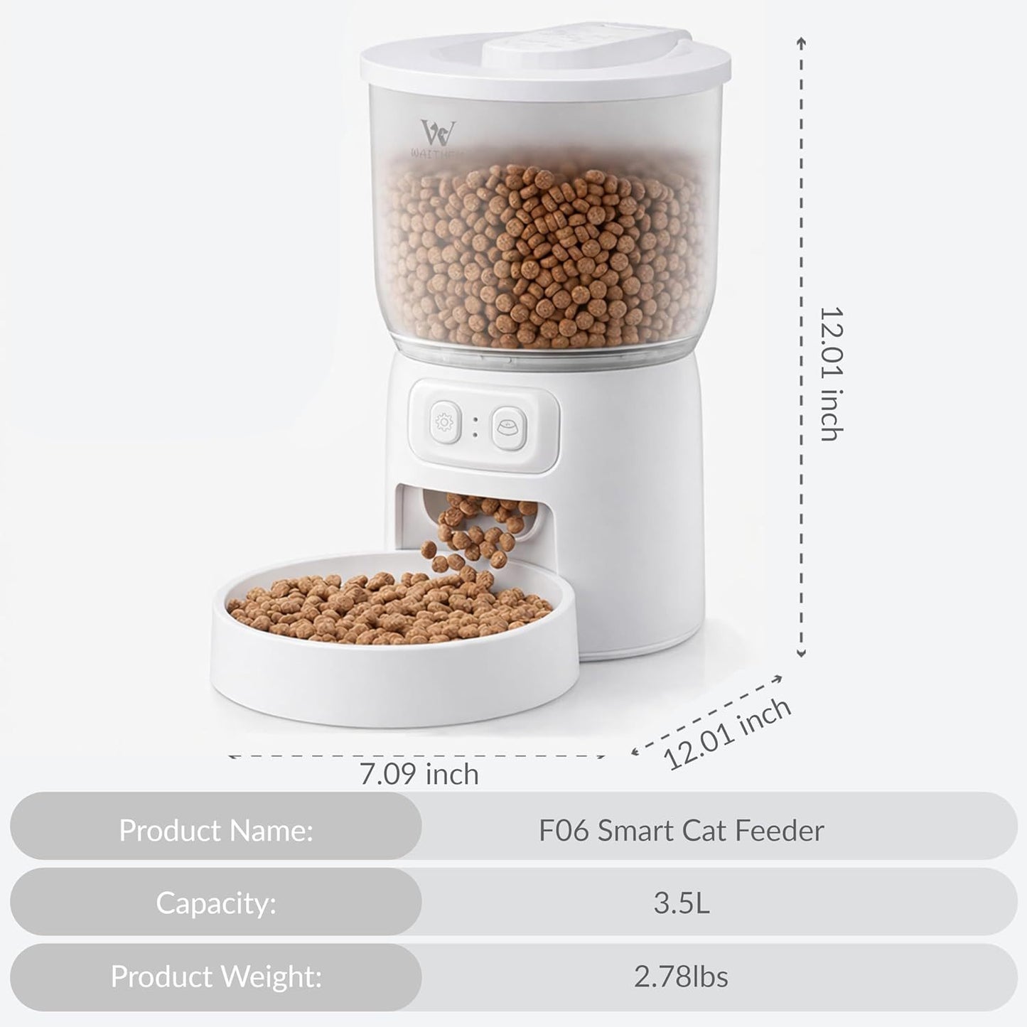 Automatic pet feeder dispensing dry food