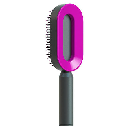 Self Cleaning Hair Brush for Women One-Key Cleaning Hair Loss Airbag Massage Scalp Comb Anti-Static Hairbrush