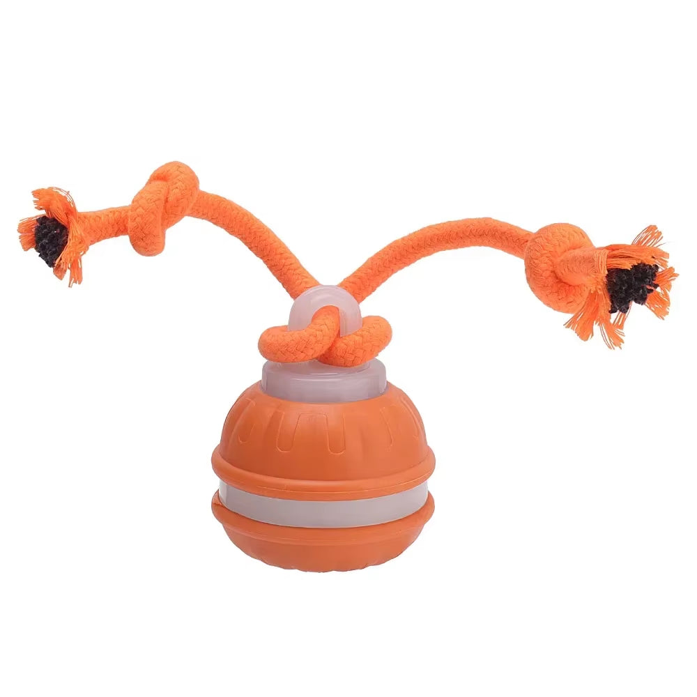 Cat Dog Interactive Ball Toy Automatic Rolling Ball Faux Tail Rechargeable Smart Pet Electric Toy Dog Cat Training Imitate Mouse