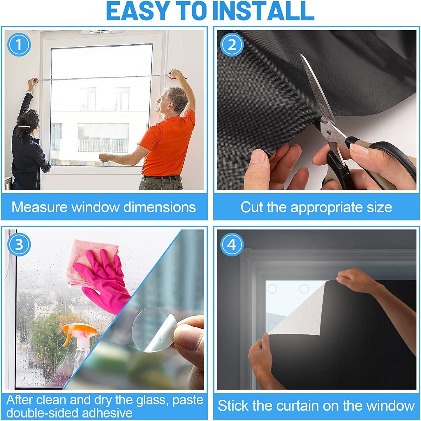 Portable Travel 100 Blackout Suction Cups DIY Curtains