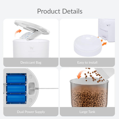 Automatic feeder large food hopper