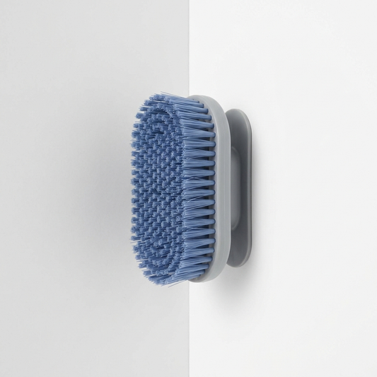 Cat self-groomer wall corner brush